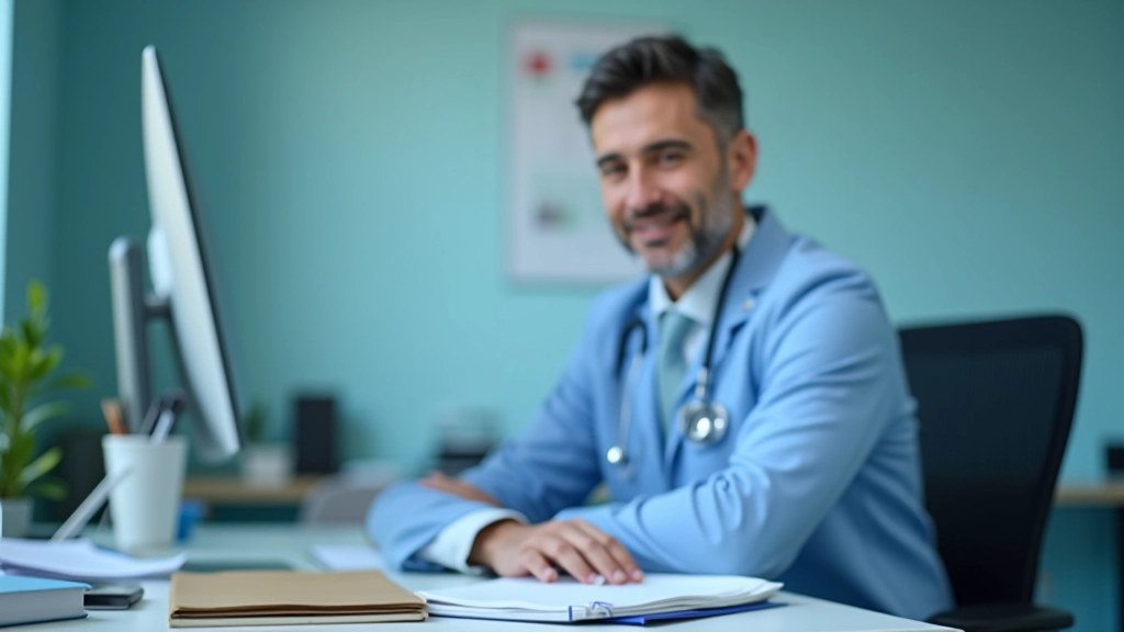 Bilgisayar ekranında hasta kayıtları ve dijitalleştirilmiş dosyalar, veri analizi gösterimi